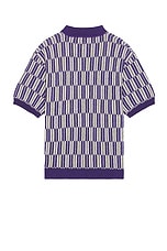 Needles Polo Sweater Arrow in Purple, view 2, click to view large image.