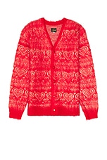 Needles Mohair Cardigan Heart in Red | FWRD