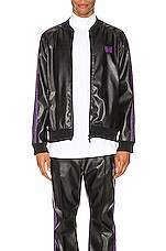 Needles Rib Collar Track Jacket in Black | FWRD