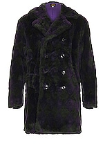 Needles Pea Coat in Green & Purple, view 1, click to view large image.