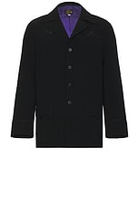 Needles Western Leisure Jacket Double Cloth In Black in Black, view 1, click to view large image.