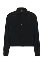 Needles Piping Cowboy Jacket Double Cloth In Black in Black, view 1, click to view large image.