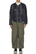 Needles Short Coverall 10oz Denim Stripe In Narrow in Narrow, view 4, click to view large image.