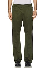 Needles Boot-Cut Track Pant Poly Smooth in Olive, view 5, click to view large image.