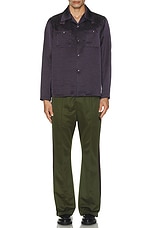 Needles Boot-Cut Track Pant Poly Smooth in Olive, view 7, click to view large image.