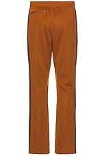 Needles Boot-Cut Track Pant Poly Smooth in Rust, view 2, click to view large image.