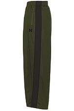 Needles H.D. Track Pant Poly Smooth in Olive, view 3, click to view large image.