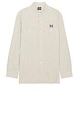Needles Work Shirt in Off White, view 1, click to view large image.