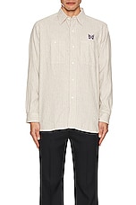 Needles Work Shirt in Off White, view 4, click to view large image.