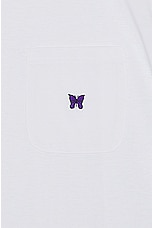Needles Crew Neck Tee in White, view 3, click to view large image.