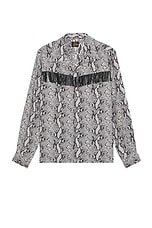 Needles Fringe One Up Shirt Python In Charcoal in Charcoal, view 1, click to view large image.