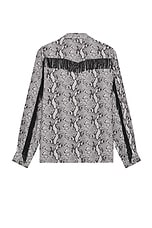 Needles Fringe One Up Shirt Python In Charcoal in Charcoal, view 2, click to view large image.