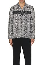 Needles Fringe One Up Shirt Python In Charcoal in Charcoal, view 4, click to view large image.