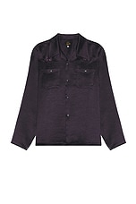 Needles Long Sleeve Cowboy One-Up Shirt Poly Sateen in Dk.Purple, view 1, click to view large image.