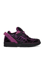 Needles X DC Spectre Sneaker in Black & Purple, view 1, click to view large image.