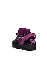 Needles X DC Spectre Sneaker in Black & Purple, view 3, click to view large image.