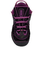 Needles X DC Spectre Sneaker in Black & Purple, view 4, click to view large image.