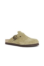 Needles Leather Clog Sandal in Taupe, view 2, click to view large image.