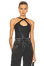 Noam Cheri Tank Top in Black Wax, view 1, click to view large image.