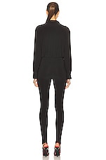 Norma Kamali Shirt Legging in Black, view 3, click to view large image.