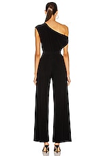 Norma Kamali Drop Shoulder Jumpsuit in Black, view 4, click to view large image.