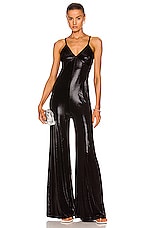Norma Kamali Slip Jumpsuit in Black, view 1, click to view large image.