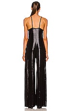 Norma Kamali Slip Jumpsuit in Black, view 3, click to view large image.
