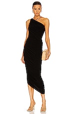 Norma Kamali Diana Gown in Black, view 5, click to view large image.