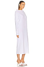 Norma Kamali All In One Dress to Midcalf in White, view 4, click to view large image.