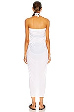 Norma Kamali Ernie Scarf Dress in White, view 3, click to view large image.