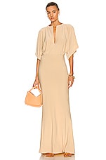 Norma Kamali Obie Gown in Blonde, view 1, click to view large image.