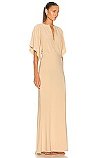 Norma Kamali Obie Gown in Blonde, view 2, click to view large image.