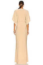 Norma Kamali Obie Gown in Blonde, view 3, click to view large image.