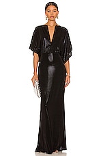 Norma Kamali Obie Gown in Black, view 1, click to view large image.