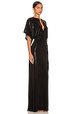 Norma Kamali Obie Gown in Black, view 2, click to view large image.