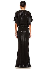 Norma Kamali Obie Gown in Black, view 3, click to view large image.