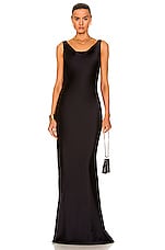 Norma Kamali Maria Gown in Black, view 1, click to view large image.