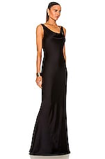 Norma Kamali Maria Gown in Black, view 2, click to view large image.