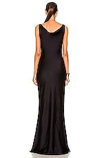 Norma Kamali Maria Gown in Black, view 3, click to view large image.