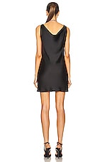 Norma Kamali Maria Mini Dress in Black, view 3, click to view large image.