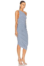 Norma Kamali Diana Midi Dress in Soft Blue, view 2, click to view large image.