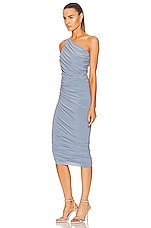 Norma Kamali Diana Midi Dress in Soft Blue, view 3, click to view large image.