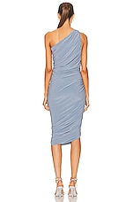Norma Kamali Diana Midi Dress in Soft Blue, view 4, click to view large image.