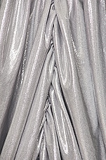 Norma Kamali Slip Diana Mini Dress in Silver, view 4, click to view large image.