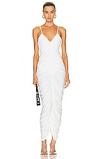 Norma Kamali Slip Diana Gown in Snow White, view 1, click to view large image.