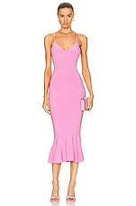 Norma Kamali Slip Fishtail Dress in Candy Pink, view 1, click to view large image.