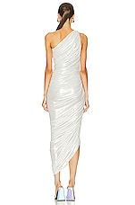 Norma Kamali Diana Gown in Pearl, view 4, click to view large image.