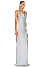 Norma Kamali Maria Gown in Silver, view 2, click to view large image.