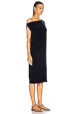 Norma Kamali Drop Shoulder Dress in Midnight, view 2, click to view large image.