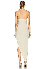 Norma Kamali Cayla Side Drape Gown in Mist, view 4, click to view large image.
